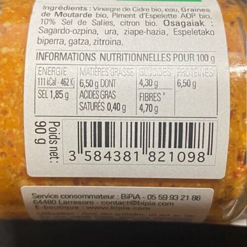 Espelette Bio-Chili-Senf 90g – Bild 2
