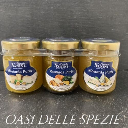 Mostarda purée trio figue/poire/ananas/curry 3x 60ml