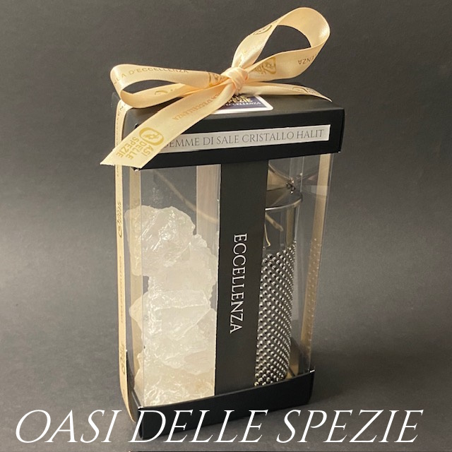 Gemme di Sale cristallo Halit e la sua grattugia 300g – Oasi delle Spezie