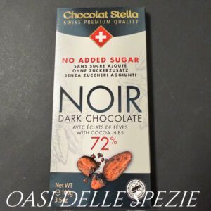 Cioccolato nero 72% con scaglie di cacao 100g (Senza zuccheri aggiunti)