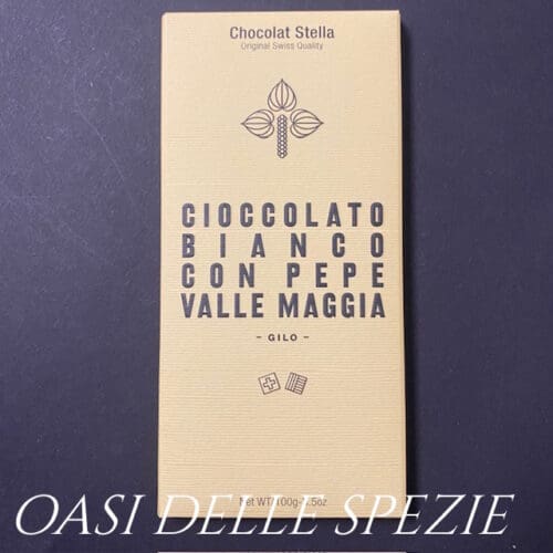 Weiße Schokolade mit Vallemaggia Pfeffer 100g