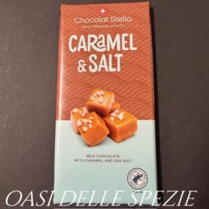 Cioccolato al latte con pezzetti di caramello e sale marino 80g
